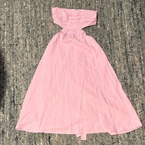 Women’s lilac linen blend dress